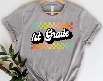 Retro 1st Grade Shirt,Retro First Grade Teacher Shirt,1st Grade End Of The Year Shirt,1st Grade Graduation Shirt,1st Grade 1st Day Of School
