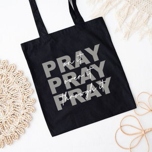 Pray Tote Bag, Christian Church Bag, Gift For Prayer, Faith Based Tote Bag, Religious Theme Bag For Christian Mom, Bible Verse Gift Bag