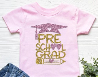 Graduation Shirt for Pre-School Grad, Girls Graduation Tshirt, Kids School Tee, Toddler Graduation Gift,PreK Grad Cap Shirt,School Grad Gift