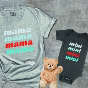 American Mama And Mini T-shirts, Matching 4th Of July Shirt, Mommy And Me Shirt, Red White And Blue Shirt, 4th Of July Gift, Mama Mini Tee