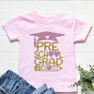 Graduation Shirt for Pre-school Grad, Girls Graduation Tshirt, Kids ...