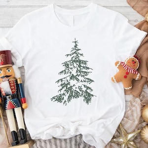 Christmas Tree Shirt, Xmas Winter Shirt, Christmas Party Shirt, Christmas Gift, White Tree Christmas Shirt, Christmas Snow Shirt,Holiday Tee