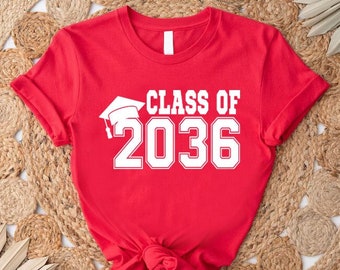 Custom Class Of T-shirt, Personalized Graduation Tee, Kindergarten Grad Shirt, Senior Class Shirt, Kids Graduation Gift, School Memory Shirt