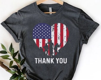 Memorial Day Shirt, Thank You Veterans Shirt, Patriotic American Flag Shirt, Army Shirt, Heart Memorial Day Shirt, American Flag Heart Shirt
