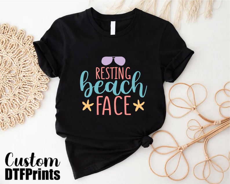 a t - shirt that says resting beach face