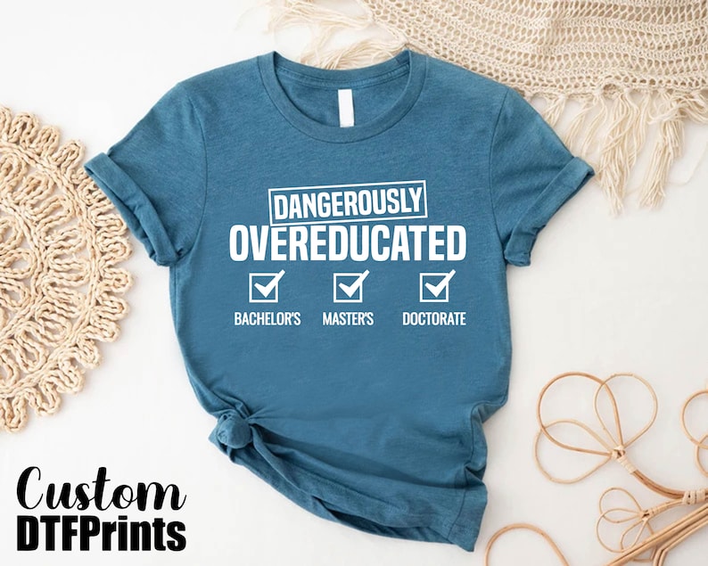 a t - shirt that says dangerously overed and has instructions on it