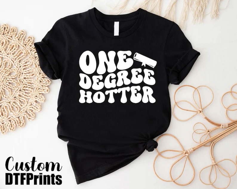 a black t - shirt with the words one degree potter printed on it