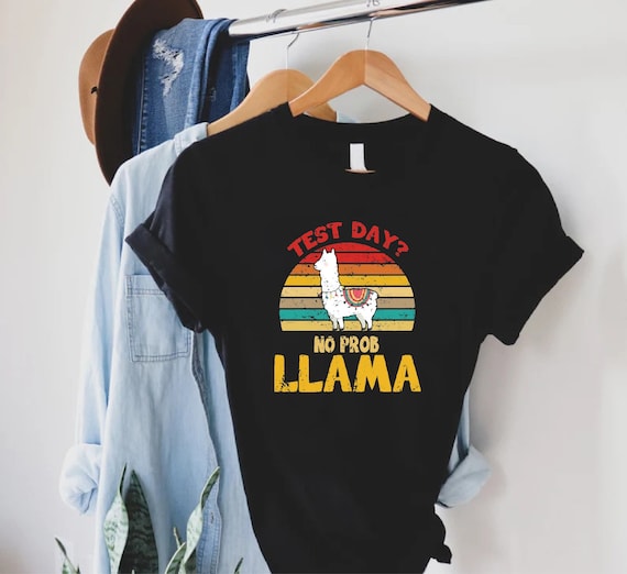 Testing Shirts, Funny Test Day Gift for Teacher, Teacher Team Shirts, State Testing Shirt, Testing Coordinator Shirt, No Prob-Llama T-shirt