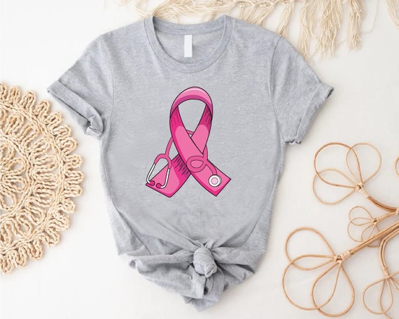 Breast Cancer Doctor Shirt, Breast Cancer Warrior Shirt, Pink Ribbon Shirt, Pink Stethoscope Shirt, Healthcare Warrior Shirt,Gift For Nurse