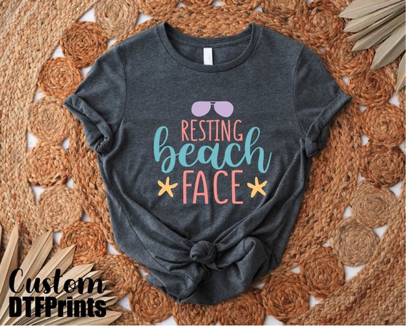 Summer Season Shirt, Resting Beach Face Tshirt, Beach Holiday Shirt, Family Beach Vacation Outfit, Summer Break Teacher Tee, Camping Gift