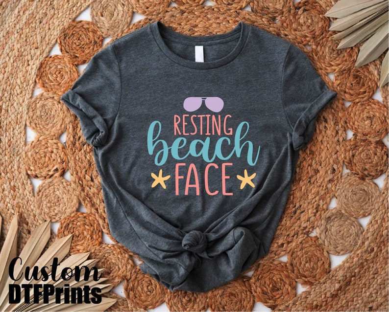 a t - shirt that says resting beach face on it