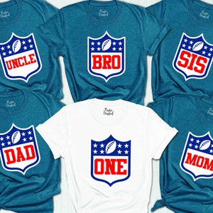 First Birthday Football Shirt, Matching Family Birthday Tee, Boys Football Birthday Tee,Birthday Gift For Family,Football Lover Birthday Tee