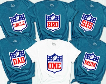 First Birthday Football Shirt, Matching Family Birthday Tee, Boys Football Birthday Tee,Birthday Gift For Family,Football Lover Birthday Tee