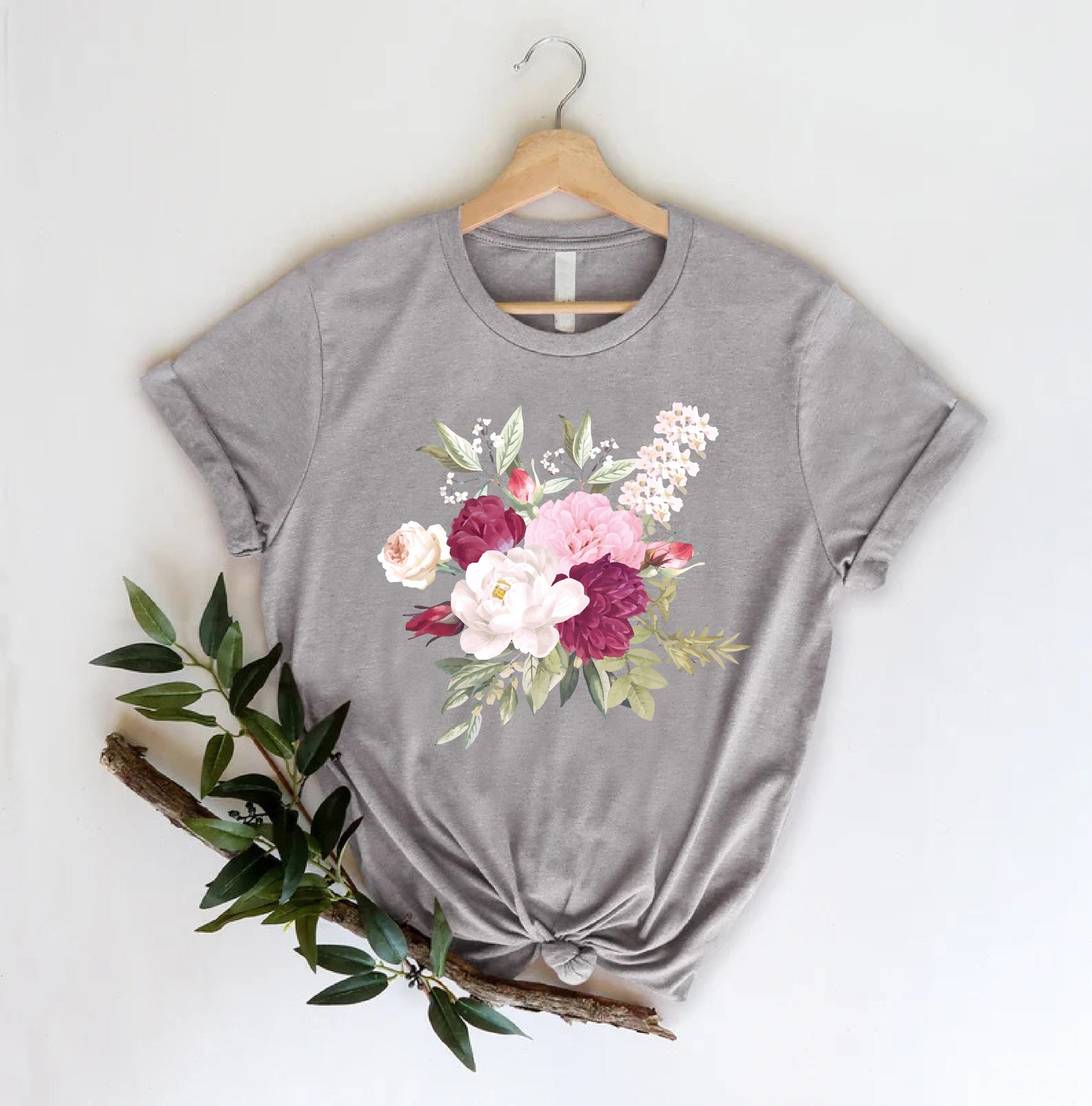 Wildflowers Shirt,Vintage Flowers Shirt,Floral Boho Shirt,Gift For Gardener,Mothers Day Gift,Flower Lover Shirt,Botanical T-shirt,Garden Tee