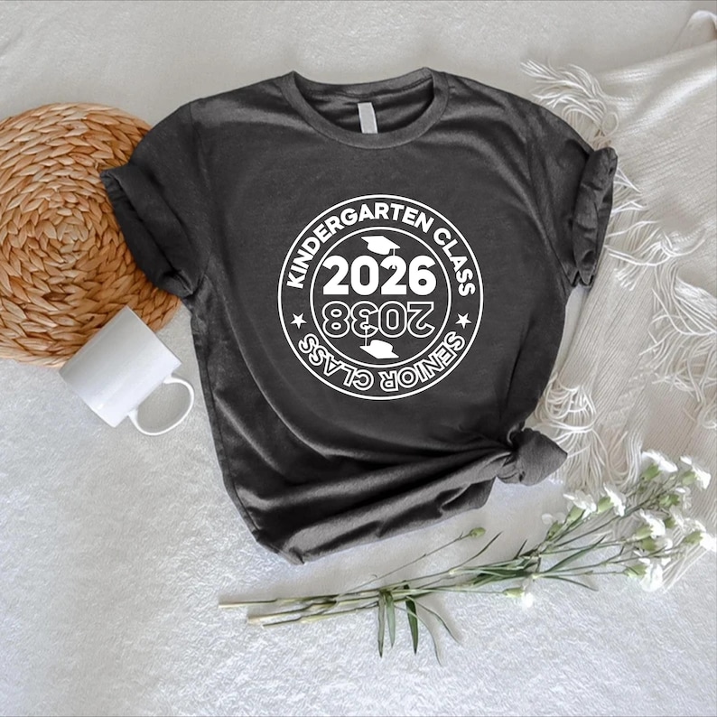 Kindergarten Grad Shirt, Class of 2026, Graduation Gift image 1