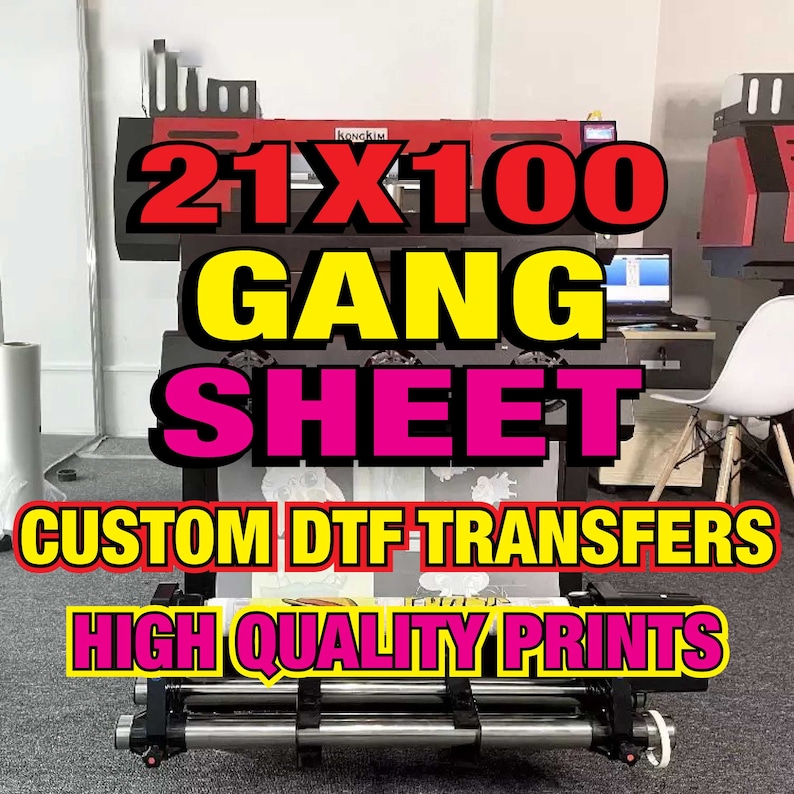 DTF Transfers, Custom Gang Sheet, 21 X 100 Direct to Film Transfer ...