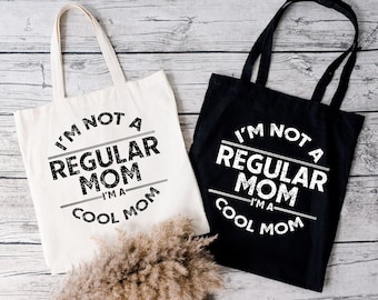 Cool Mom Tote Bag, Funny Tote Bag, Mothers Day Gift, Gift Tote for Wife, Mama Shoulder Bag, Trendy Gift for Mom, Cool Mom Gifts, Beach Bag