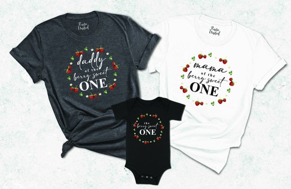 First Birthday Matching Family Shirts, Berry Birthday Shirt, First Birthday Outfit,Mama Daddy and Me Birthday Shirt,Berry Theme Party Shirts