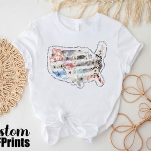 a t - shirt with a map of the united states on it