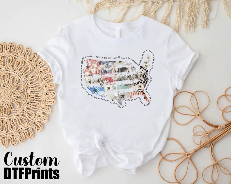 a t - shirt with a map of the united states on it