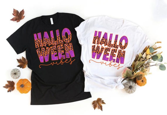 Halloween Vibes Tshirt, Witchy Halloween Shirt, Spooky Season Shirt, Leopard Print Halloween Shirt, Hocus Pocus Shirt, Trick Or Treat Gift