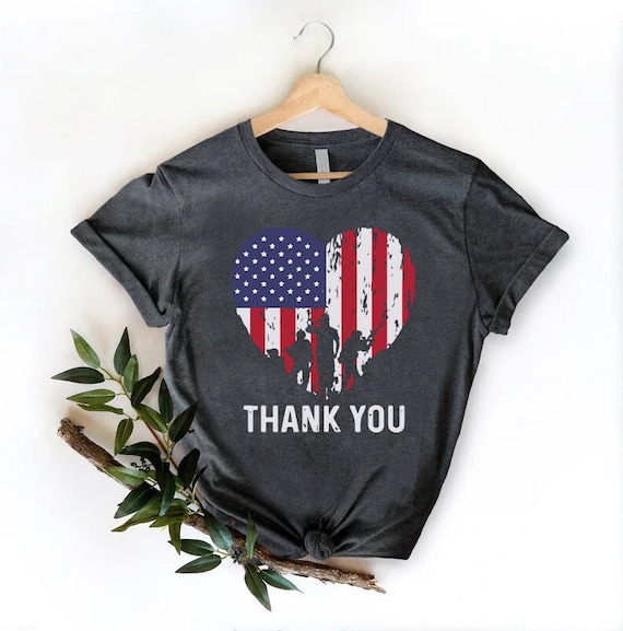Memorial Day Shirt, Thank You Veterans Shirt, Patriotic American Flag Shirt, Army Shirt, Heart Memorial Day Shirt, American Flag Heart Shirt