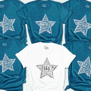 Word Art Shirt, Fathers Day Shirt, Star Father Shirt, Brother Shirt, Cousin Shirt, Nephew Shirt,Uncle Shirt,Daddy Quote Shirt,Dad Word Cloud