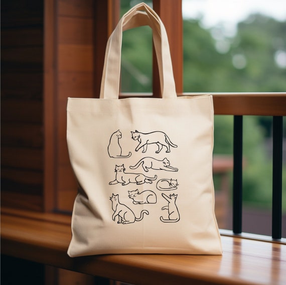 Cat Life Tote Bag, Cat Mom Tote Bag, Cat Lovers Bag, Cat Owners Gift Tote Bag, Christmas Gift For Cat Mom, Cat Lovers Birthday Gift Ideas