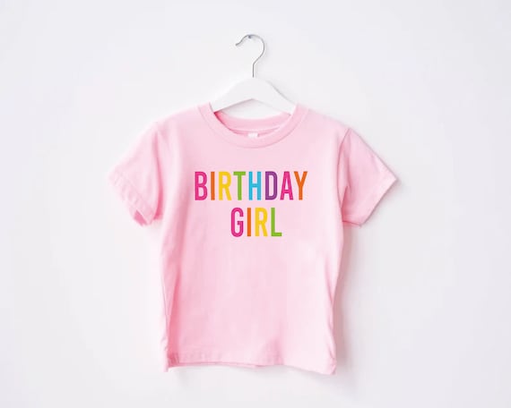 Colorful Birthday Girl Shirt, Rainbow Birthday Girl Shirt,Birthday Party Shirt,Gift For Birthday Girl,Birthday Girl Outfit,Birthday Girl Tee