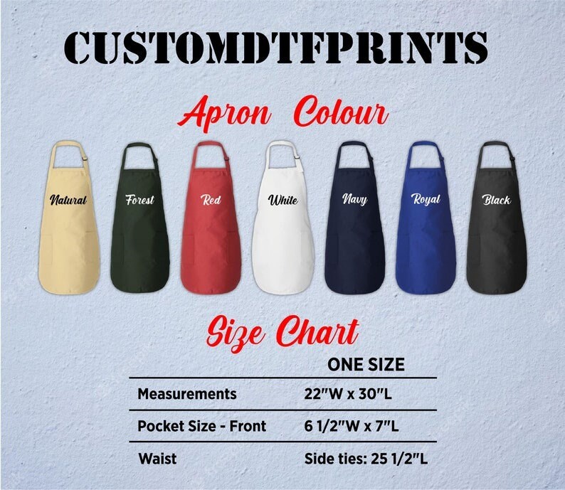 a group of aprons with the words aprons printed on them