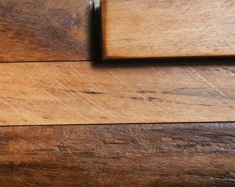 9 inches by 3 inches Sample. Alder Wall Panel. Decorative Wooden Tiles. Reclaimed Wood Wall Decor. Handmade 3D Wood Tiles.