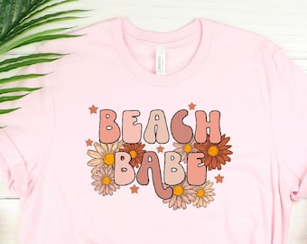 Beach Babe Toddler T-Shirt: Retro Summer Girl Tee