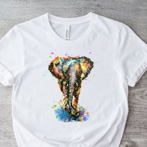 Watercolor Elephant T-Shirt: Colorful Animal Art Tee
