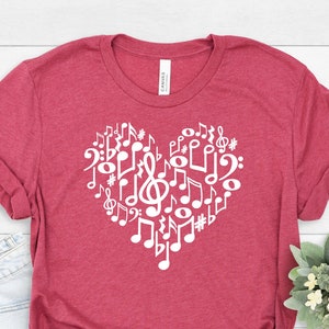 Music Notes T-shirt, Piano Teacher Heart tshirt, Funny inspirational shirt, Gift for music lovers shirt, Teacher shirt, Country music shirt
