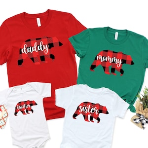 Matching Family Christmas Bear T-Shirt: Holiday Outfit