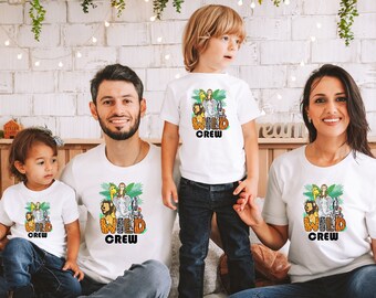 Wild Crew Animal T-Shirt: Family Matching Zoo Trip Shirt