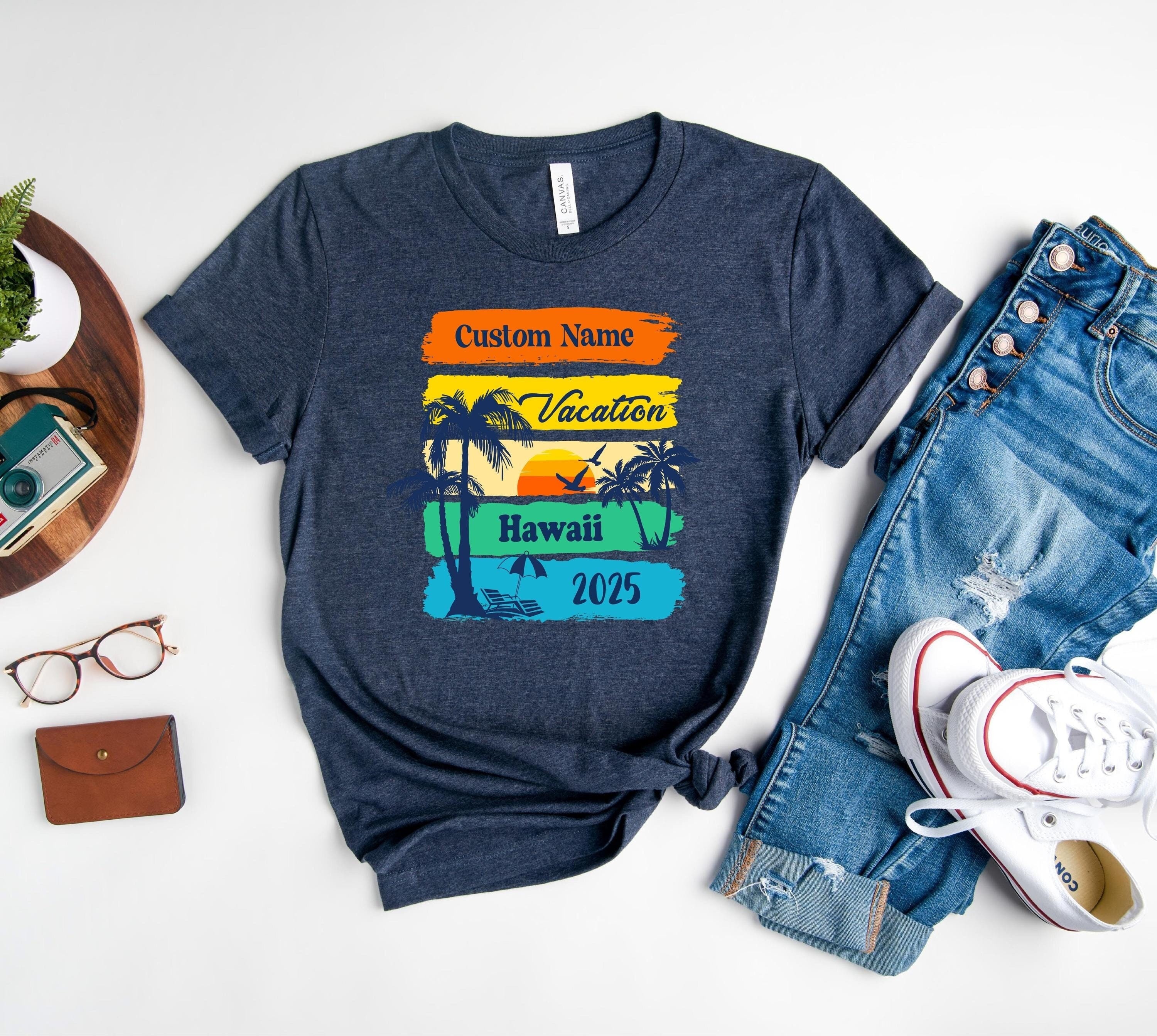 Hawaii Shirt, Customize Family vacation Hawaii shirt, Family matching shirt, Summer Vacation shirts, Beach Vacation tee, Family Matching tee