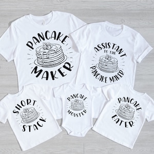 Pancakes Shirt, Pancake Maker Shirt, Matching Shirt, Dad and Baby matching Shirts, Fathers Day Tee, Funny Matching Tee, Dad Son Matching tee