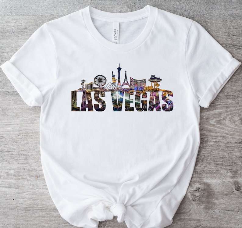 Las Vegas Tshirt Las Vegas Skyline Tshirt Las Vegas Gift Etsy