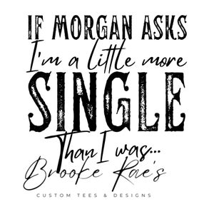 If Morgan Asks I&#39;m A Little More Single Than I Was, Country Music, Graphic, Rustic, SVG, PNG, Instant Download