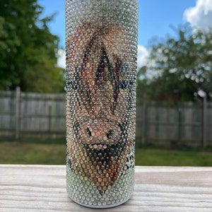Highland Cow Rhinestone tumbler