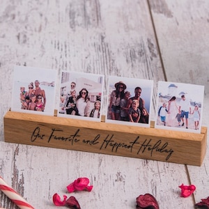 Stampe fotografiche personalizzate con portafoto in legno inciso, cornice personalizzata con foto