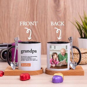 Tazza del nonno personalizzata con foto, regalo per la festa del nonno, regalo del nonno dai nipoti, tazza regalo del nonno con foto, regalo di compleanno