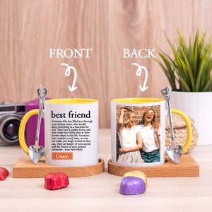 Best Friend Definition Mug with Coaster, Custom Best Friend Gift Idea for Her, Best Friend Birthday Gift from Best Friend for Girl / Boy