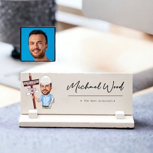 Architect Name Plate for Desk, Architect Office Decor, New Architect Gift Male, Architect Retirement Gift, Architect Desk Plaque, Desk Sign