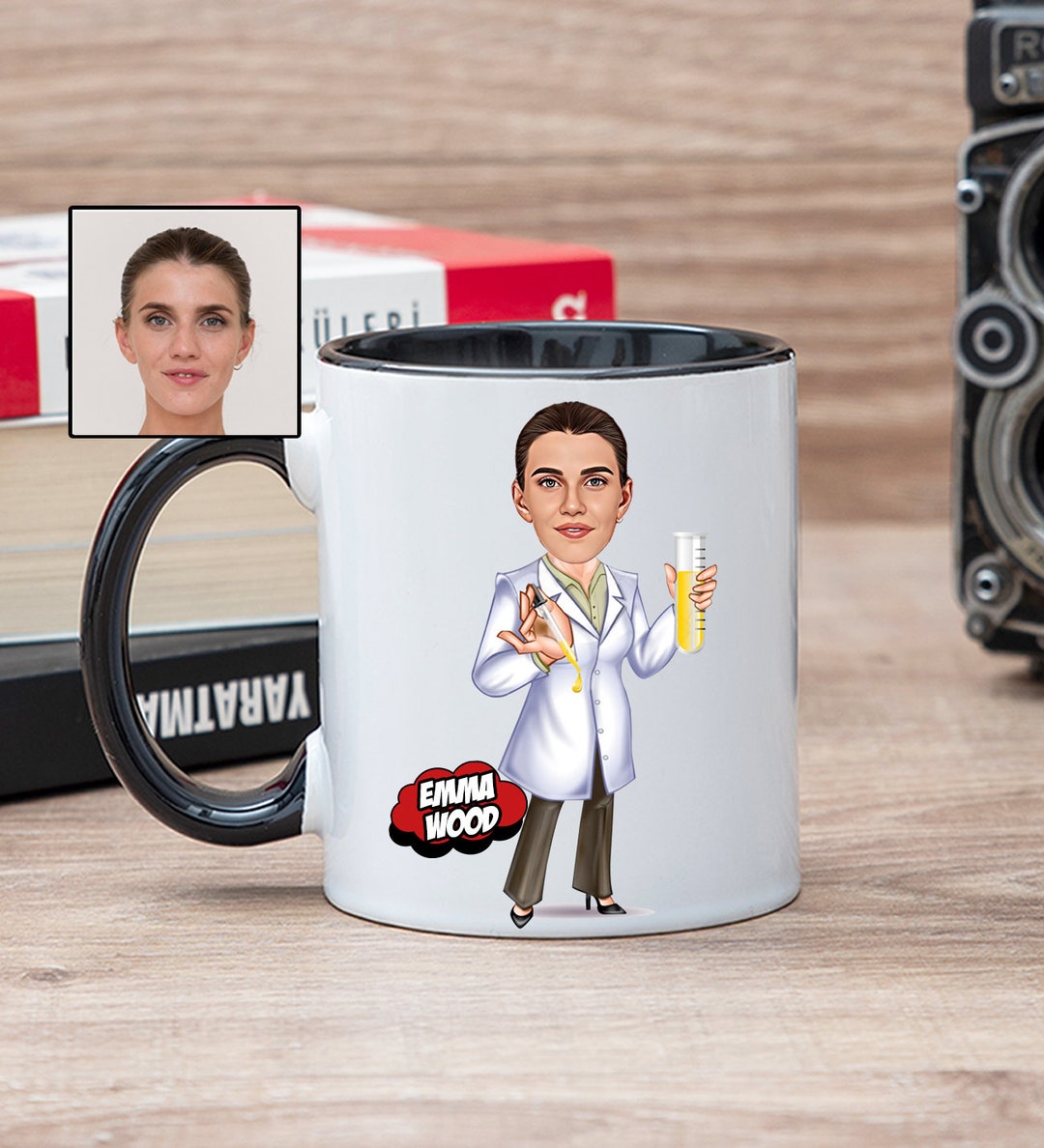 Lab Tech Cartoon Mug, Funny Lab Tech Gifts for Women, Lab Tech Birthday