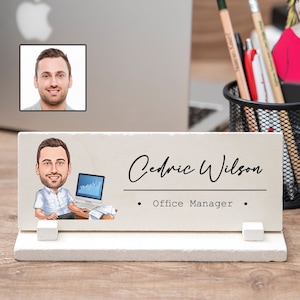 Data Analyst  Desk Name Plate for Men with Cartoon, Male Data Analyst Desk Sign, Data Analyst Desk Gift, Funny Data Analyst Gift Ideas