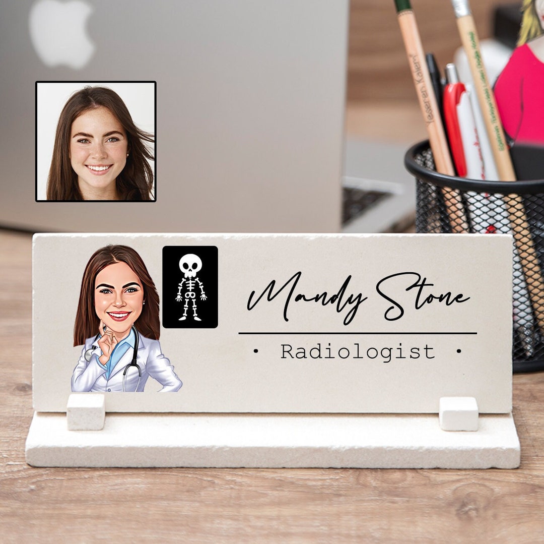 Radiologist Name Desk Plate for Women, Female Radiologist Desk Name