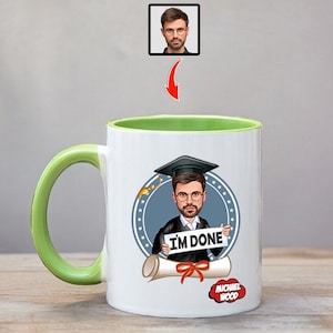 Custom Graduation Memorial Mug, Graduation Memorial Gift, Graduation Remembrance Gift, Grad Memorial Mug Funny Graduation Coffee Mug for Men