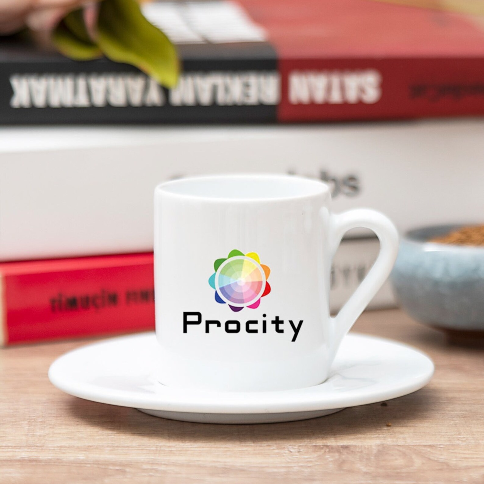 Espresso Cup With Logo Company Logo Espresso Cup Set Company Etsy